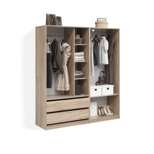 Kleiderschrank Trento Sonoma 2er Set livinity®