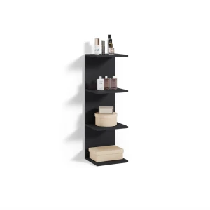 Wandregal Vesuvio Schwarz 30 x 95 cm livinity®
