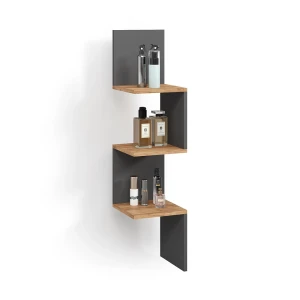 Eckregal Vesuvio Anthrazit 28 x 116.4 cm livinity®