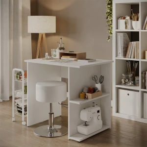 Schreibtisch Simple Weiß 82 x 60 cm livinity®