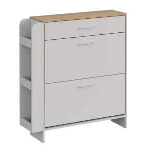 Botník Movino Biela/dubová 88.4 x 101.6 cm S otvorenými a uzavretými priehradkami Vicco