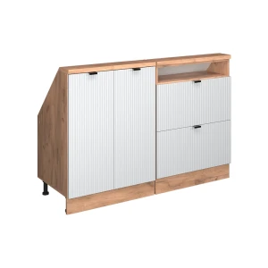 Keukenkast voor schuine wand R-Line Witte golf 120 cm Set van 2 Vicco