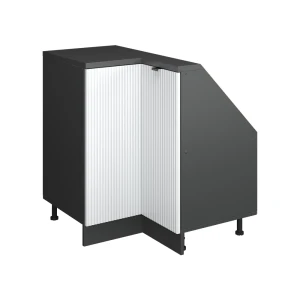 Skab til skrå væg Hjørneskab Rion Hvid korrugering 75.6 x 81.6 cm med 1 dør Vicco