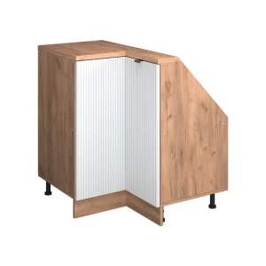 Skab til skrå væg Hjørneskab Rion Hvid korrugering 75.6 x 81.6 cm med 1 dør Vicco