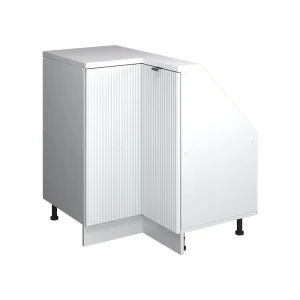 Skab til skrå væg Hjørneskab Rion Hvid korrugering 75.6 x 81.6 cm med 1 dør Vicco