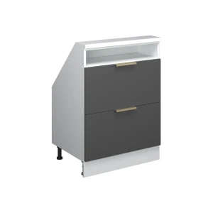 Skab til skrå væg Rion Antracit-guld 60 x 81.6 cm med 2 skuffer Vicco