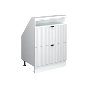 Skab til skrå væg Rion Hvid korrugering 60 x 81.6 cm med 2 skuffer Vicco
