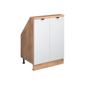 Skab til skrå væg Rion Hvid korrugering 60 x 81.6 cm med 2 døre Vicco