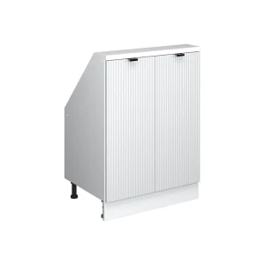 Skab til skrå væg Rion Hvid korrugering 60 x 81.6 cm med 2 døre Vicco