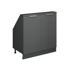 Skab til skrå væg Rion Antracit-guld 80 x 81.6 cm med 2 døre Vicco