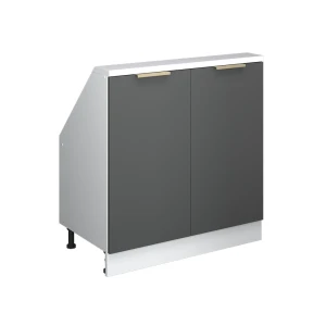 Skab til skrå væg Rion Antracit-guld 80 x 81.6 cm med 2 døre Vicco
