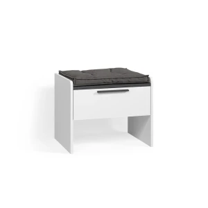 Esszimmerbank Tiberio Weiß 53.5 x 41.1 cm mit 1 Schublade livinity®