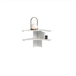 Eckregal Tiberio Weiß 43.5 x 37 cm livinity®