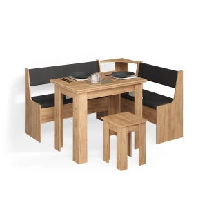 Eckbankgruppe Tiberio Goldkraft Eiche 150 x 120 cm mit Tisch livinity®