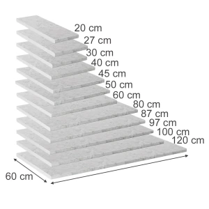 Küchenarbeitsplatte R-Line Weiß/Marmor 30 cm Vicco