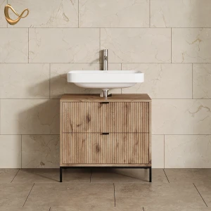 Waschbeckenunterschrank Aterno Viking Oak 70 x 63 cm mit 2 ausziehbaren Schubladen livinity®