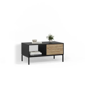 Couchtisch Aterno Goldkraft Eiche/Anthrazit mit einer Schublade livinity®