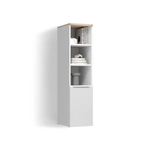 Universalschrank Piave Weiß/Sonoma mit einer Tür livinity®
