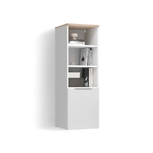 Universalschrank Piave Weiß/Sonoma mit einer Tür livinity®