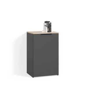 Kommode Piave Anthrazit mit Regal livinity®