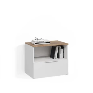 Kommode Piave Weiß/Sonoma mit klappe livinity®