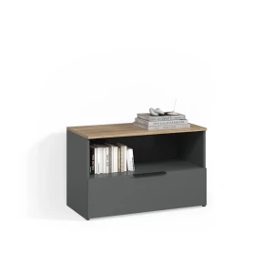 Kommode Piave Anthrazit/Sonoma mit 1 geschlossenem Fach livinity®