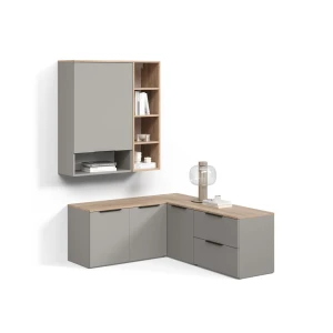 Wohnwand Piave Greige 5 Teile livinity®