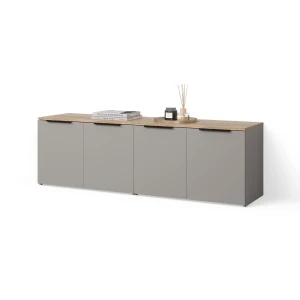 Wohnwand Piave Greige 2 Teile livinity®