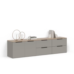 Wohnwand Piave Greige 3 Teile livinity®