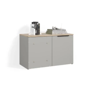 Eckkommode   Piave Greige mit Tür livinity®
