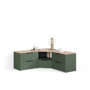 Wohnwand Piave Grün 3 Teile livinity®