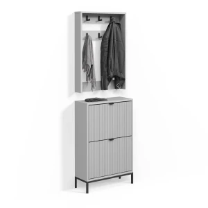 Garderobe Aterno Grau Set, 2 Teile livinity®