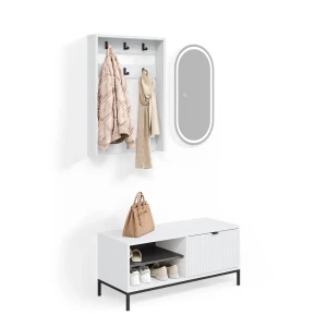 Garderobe Aterno Weiß Set, 3 Teile livinity®