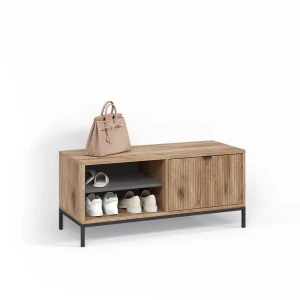 Schuhschrank Aterno Viking Oak 100 x 45 cm mit Klapptür livinity®