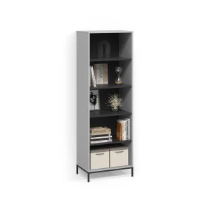 Bücherregal Aterno Grau mit 5 Fächern livinity®