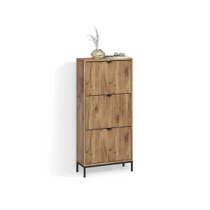 Schuhkipper Aterno Viking Oak 60 x 130 cm mit 3 Klappschubladen livinity®
