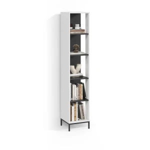 Bücherregal Aterno Weiß mit 5 Fächern livinity®