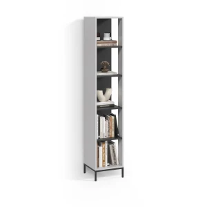 Bücherregal Aterno Grau mit 5 Fächern livinity®