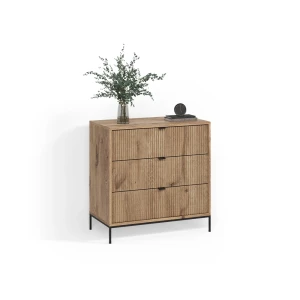 Kommode  Aterno Viking Oak 42 x 81.2 cm mit 3 Schubladen livinity®