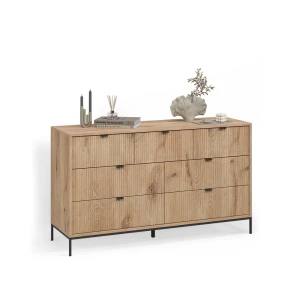 Sideboard Aterno Viking Oak 42 x 81 cm mit 7 Schubladen livinity®