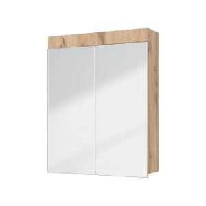 Badeværelsesskab med spejl Luna Wotan af eg 60 x 77 cm Vicco