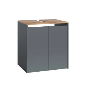 Vaskeskab Viktor Antracit/gylden eg 60.2 x 65 cm Vicco