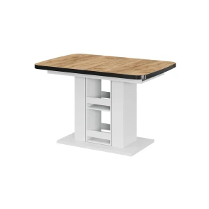 Mesa de jantar Fenaro Carvalho dourado/Branco 120-160 x 80 cm Vicco