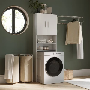 Waschmaschinenschrank  Weiß 64 x 190 cm livinity®