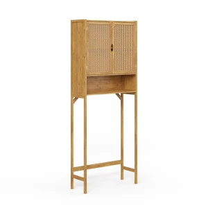 Vaskemaskineskab Liora Bambus 66 x 168 cm med 2 døre Vicco