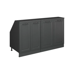 Szafka kuchenna na dach skośny R-Line Antracytowy domek wiejski 140 cm Zestaw 2 korpusów szafy głębokość 60 cm Vicco