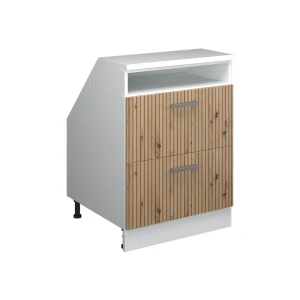 Skab til skrå væg Rion Håndværker egetræ 60 x 81.6 cm med 2 skuffer, skabskorpus 60 cm dybde Vicco
