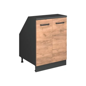 Skab til skrå væg Rion Gold power oak 60 x 81.6 cm med 2 døre, skabskorpus 60 cm dybde Vicco
