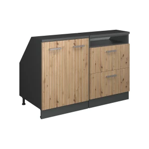 Zestaw szafek na dach skośny Rion Dąb rzemieślniczy 120 cm Zestaw 2 korpusów szafy głębokość 60 cm Vicco