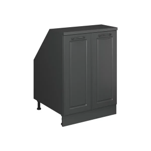 Mobile sottotetto Rion Antracite rustico 60 x 81.6 cm con 2 porte, corpio 60 cm profondità Vicco